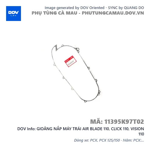 GIOĂNG NẮP MÁY TRÁI AIR BLADE 110, CLICK 110, VISION 110 — 11395K97T02