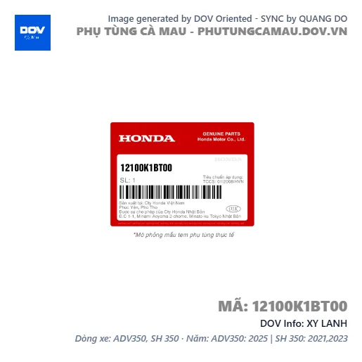 XY LANH  — 12100K1BT00