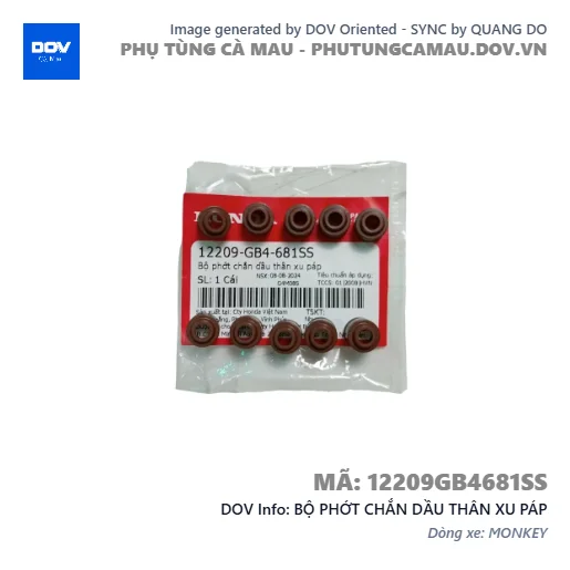 BỘ PHỚT CHẮN DẦU THÂN XU PÁP  — 12209GB4681SS