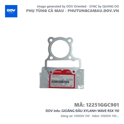 GIOĂNG ĐẦU XYLANH WAVE RSX 110 — 12251GGC901