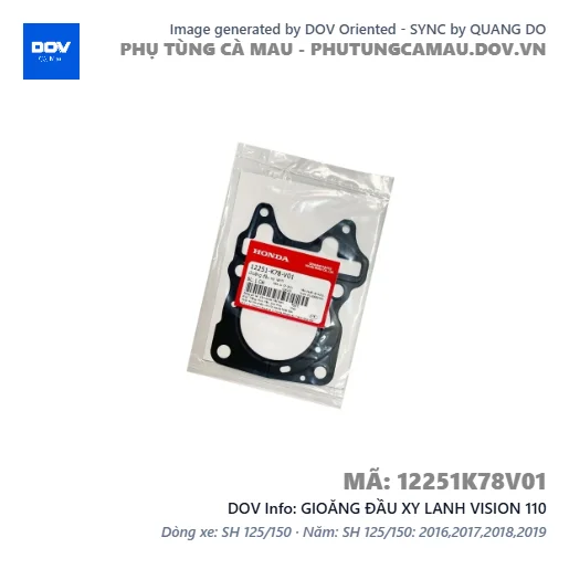 GIOĂNG ĐẦU XY LANH VISION 110 — 12251K78V01