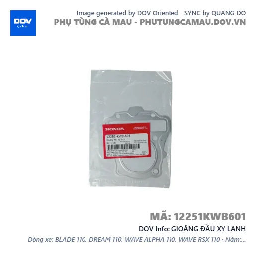 GIOĂNG ĐẦU XY LANH  — 12251KWB601
