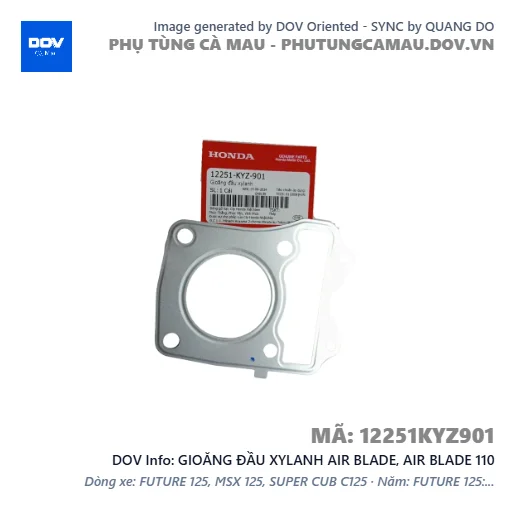GIOĂNG ĐẦU XYLANH AIR BLADE, AIR BLADE 110 — 12251KYZ901