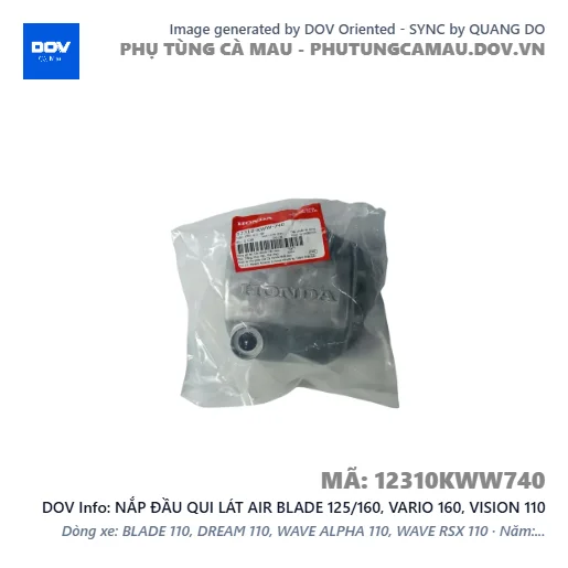 NẮP ĐẦU QUI LÁT AIR BLADE 125/160, VARIO 160, VISION 110 — 12310KWW740