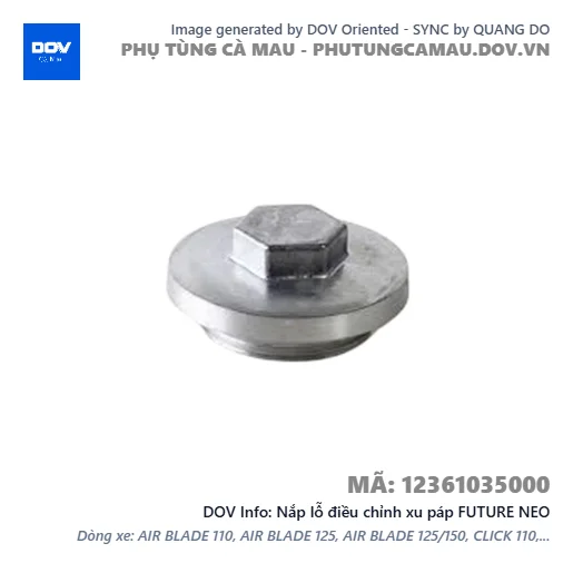 Nắp lỗ điều chỉnh xu páp FUTURE NEO — 12361035000