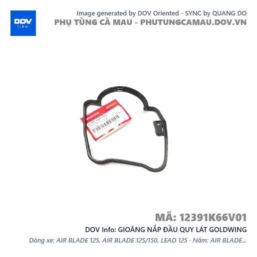 GIOĂNG NẮP ĐẦU QUY LÁT GOLDWING — 12391K66V01