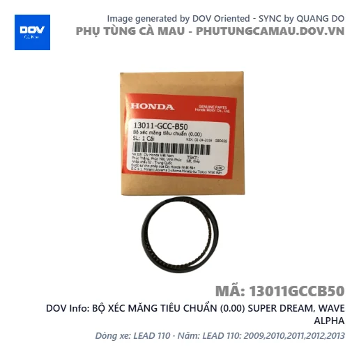 BỘ XÉC MĂNG TIÊU CHUẨN (0.00) SUPER DREAM, WAVE ALPHA — 13011GCCB50