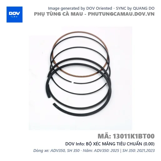 BỘ XÉC MĂNG TIÊU CHUẨN (0.00)  — 13011K1BT00