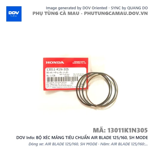 BỘ XÉC MĂNG TIÊU CHUẨN AIR BLADE 125/160, SH MODE — 13011K1N305
