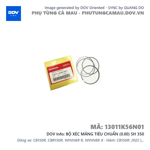 BỘ XÉC MĂNG TIÊU CHUẨN (0.00) SH 350 — 13011K56N01