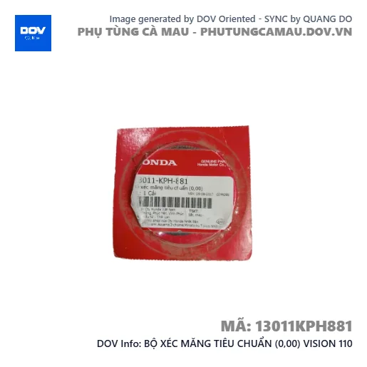 BỘ XÉC MĂNG TIÊU CHUẨN (0,00) VISION 110 — 13011KPH881