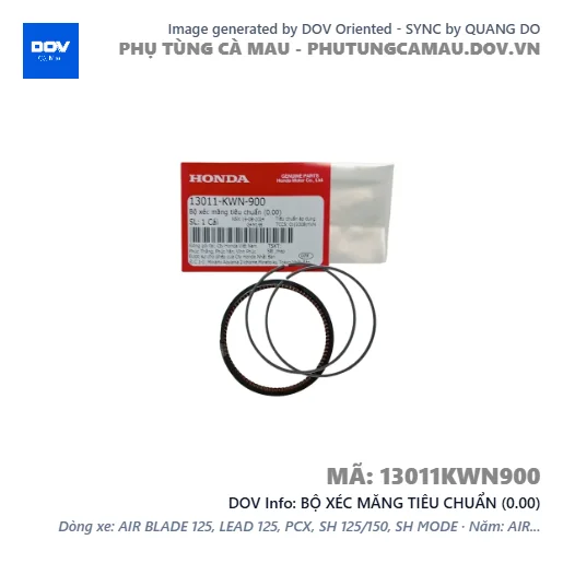 BỘ XÉC MĂNG TIÊU CHUẨN (0.00) — 13011KWN900