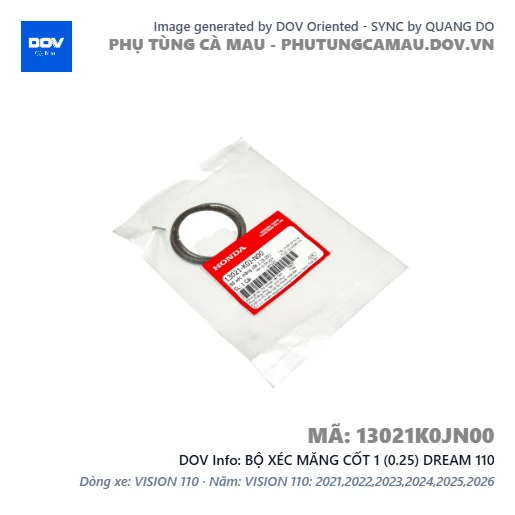 BỘ XÉC MĂNG CỐT 1 (0.25) DREAM 110 — 13021K0JN00