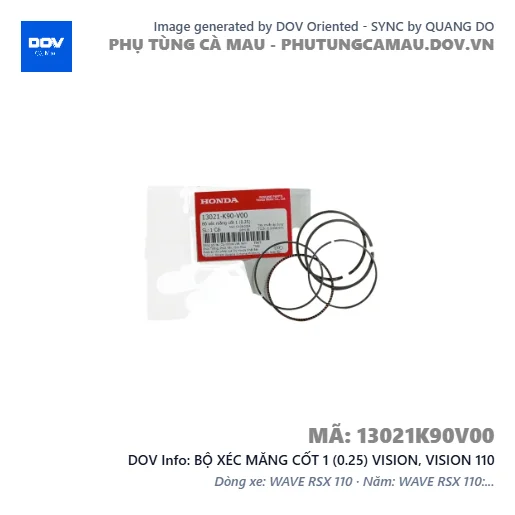 BỘ XÉC MĂNG CỐT 1 (0.25) VISION, VISION 110 — 13021K90V00