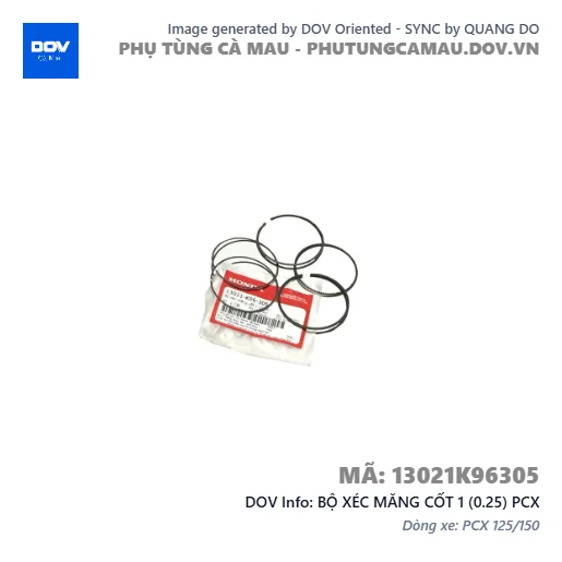 BỘ XÉC MĂNG CỐT 1 (0.25) PCX — 13021K96305