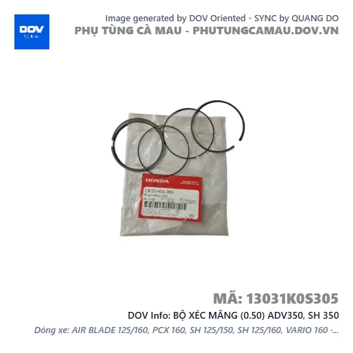 BỘ XÉC MĂNG (0.50) ADV350, SH 350 — 13031K0S305