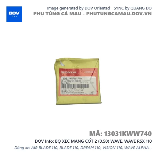 BỘ XÉC MĂNG CỐT 2 (0.50) WAVE, WAVE RSX 110 — 13031KWW740