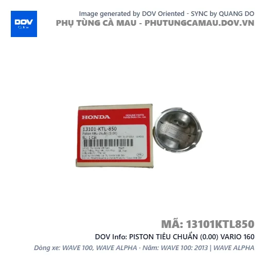 PISTON TIÊU CHUẨN (0.00) VARIO 160 — 13101KTL850