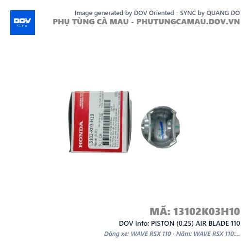 PISTON (0.25) AIR BLADE 110 — 13102K03H10