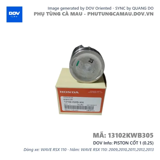 PISTON CỐT 1 (0.25)  — 13102KWB305