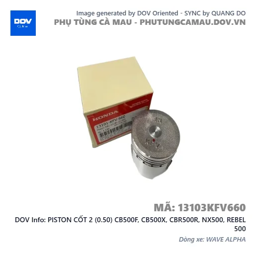 PISTON CỐT 2 (0.50) CB500F, CB500X, CBR500R, NX500, REBEL 500 — 13103KFV660