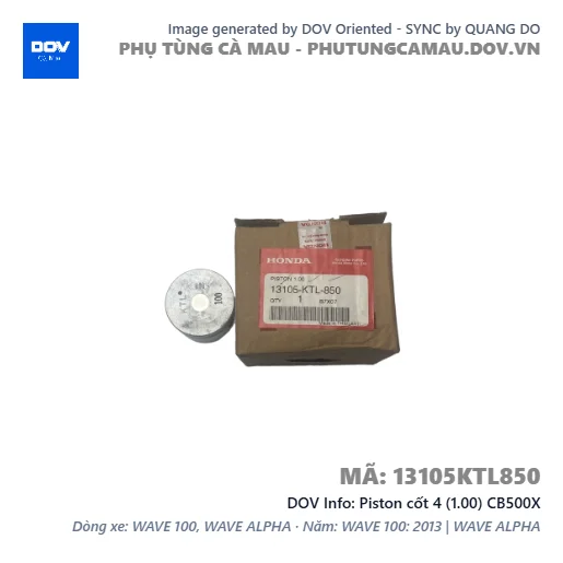 Piston cốt 4 (1.00) CB500X — 13105KTL850