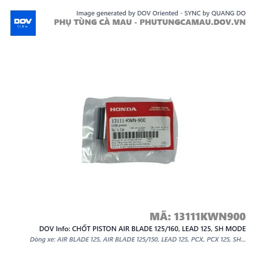 CHỐT PISTON AIR BLADE 125/160, LEAD 125, SH MODE — 13111KWN900
