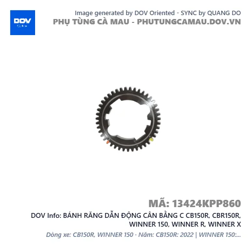 BÁNH RĂNG DẪN ĐỘNG CÂN BẰNG C CB150R, CBR150R, WINNER 150, WINNER R, WINNER X — 13424KPP860