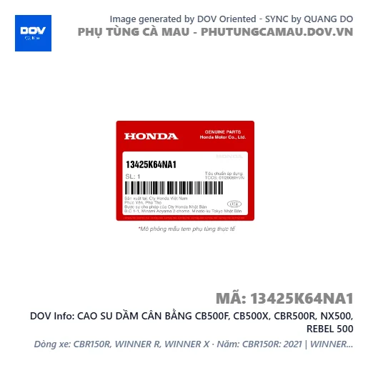 CAO SU DẦM CÂN BẰNG CB500F, CB500X, CBR500R, NX500, REBEL 500 — 13425K64NA1