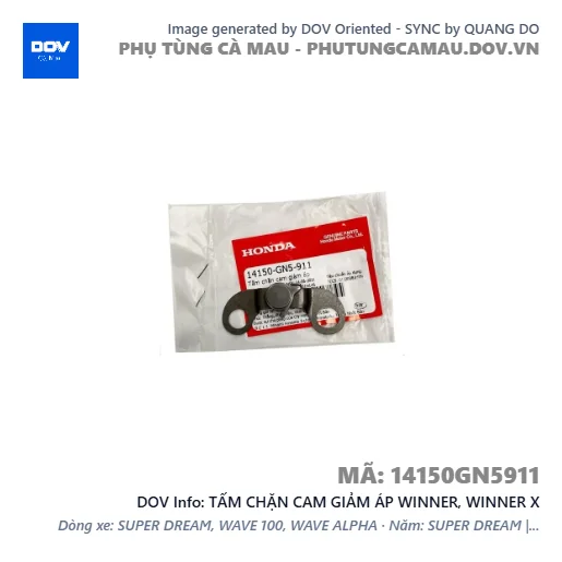 TẤM CHẶN CAM GIẢM ÁP WINNER, WINNER X — 14150GN5911