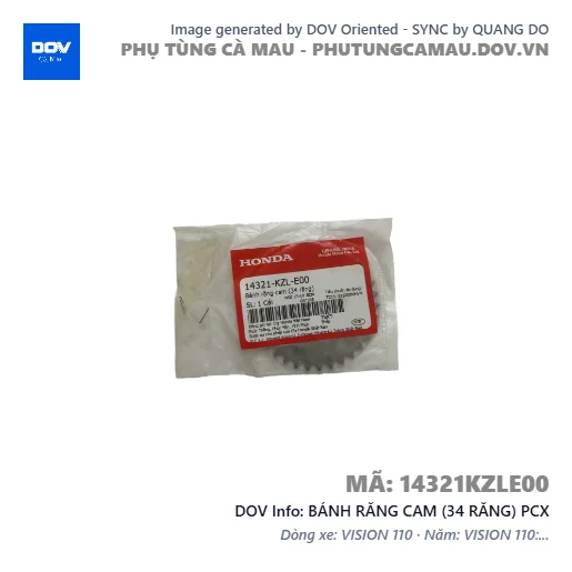 BÁNH RĂNG CAM (34 RĂNG) PCX — 14321KZLE00