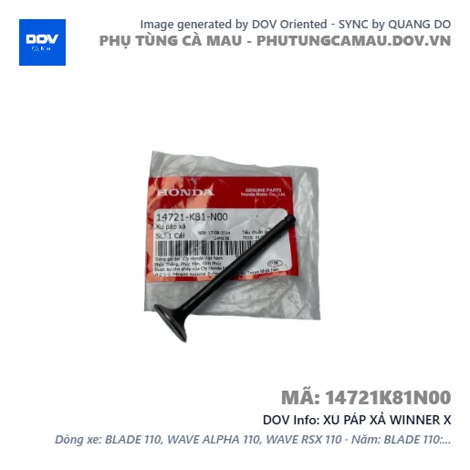 XU PÁP XẢ WINNER X — 14721K81N00