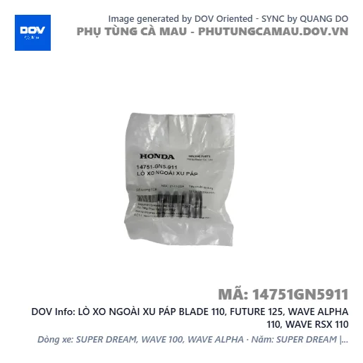 LÒ XO NGOÀI XU PÁP BLADE 110, FUTURE 125, WAVE ALPHA 110, WAVE RSX 110 — 14751GN5911