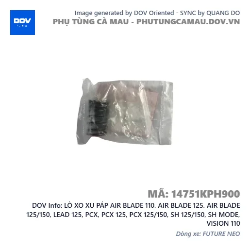 LÒ XO XU PÁP AIR BLADE 110, AIR BLADE 125, AIR BLADE 125/150, LEAD 125, PCX, PCX 125, PCX 125/150, SH 125/150, SH MODE, VISION 110 — 14751KPH900