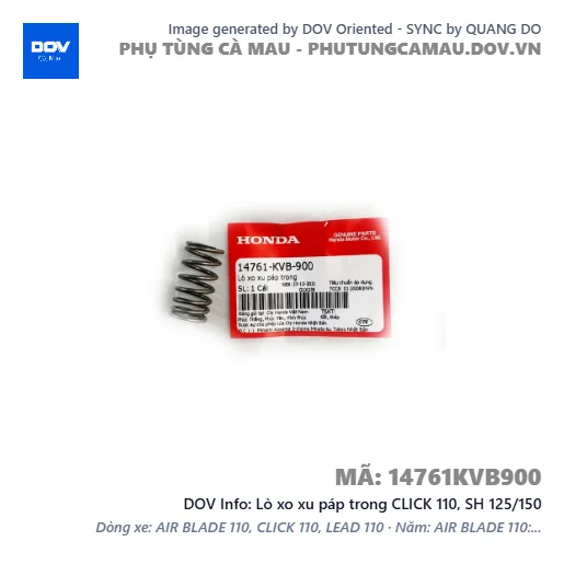 Lò xo xu páp trong CLICK 110, SH 125/150 — 14761KVB900