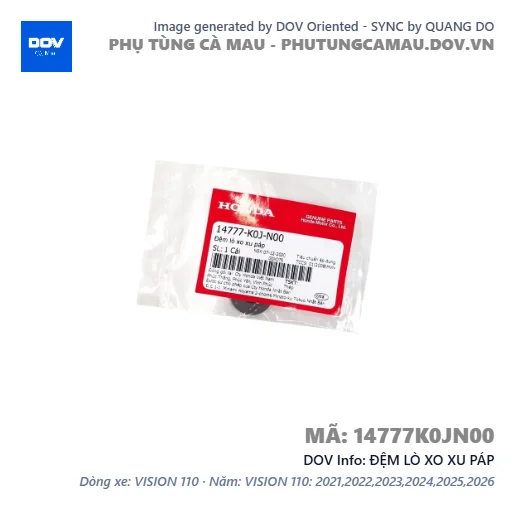 ĐỆM LÒ XO XU PÁP  — 14777K0JN00