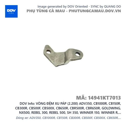 VÒNG ĐỆM XU PÁP (2.200) ADV350, CB1000R, CB150R, CB300R, CB500F, CB500X, CB650R, CBR500R, CBR650R, GOLDWING, NX500, REBEL 300, REBEL 500, SH 350, WINNER 150, WINNER R, WINNER X — 14941KT7013