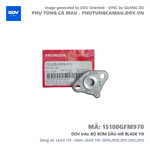 BỘ BƠM DẦU AIR BLADE 110 — 15100GFM970