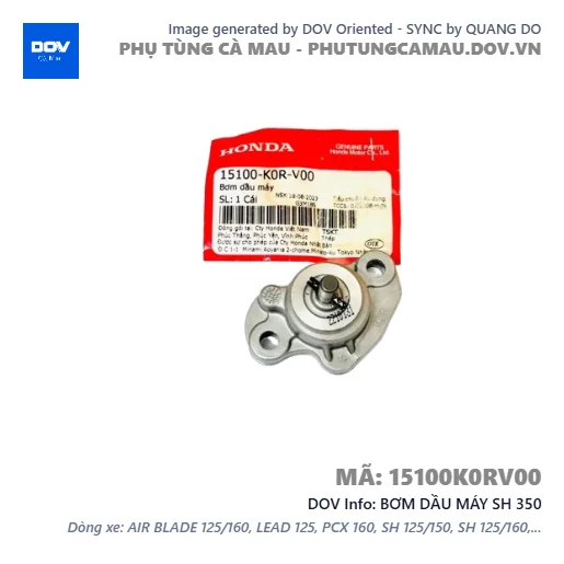 BƠM DẦU MÁY SH 350 — 15100K0RV00