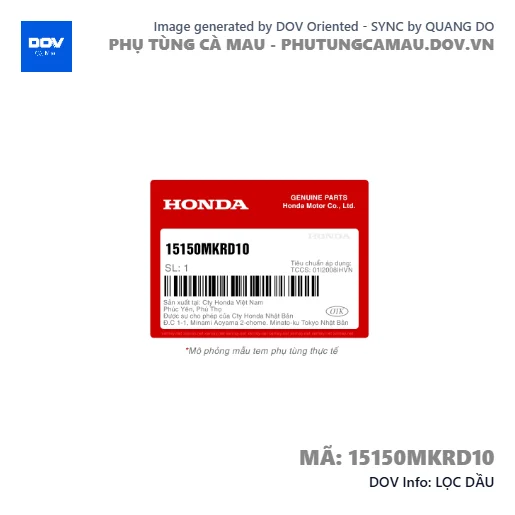 LỌC DẦU  — 15150MKRD10