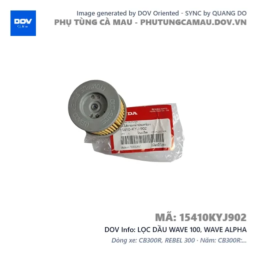 LỌC DẦU WAVE 100, WAVE ALPHA — 15410KYJ902