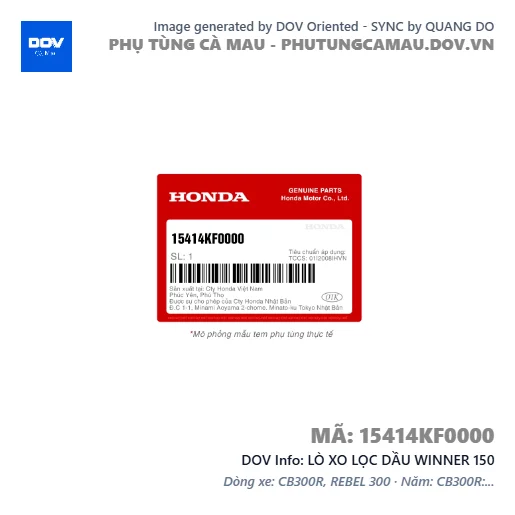 LÒ XO LỌC DẦU WINNER 150 — 15414KF0000