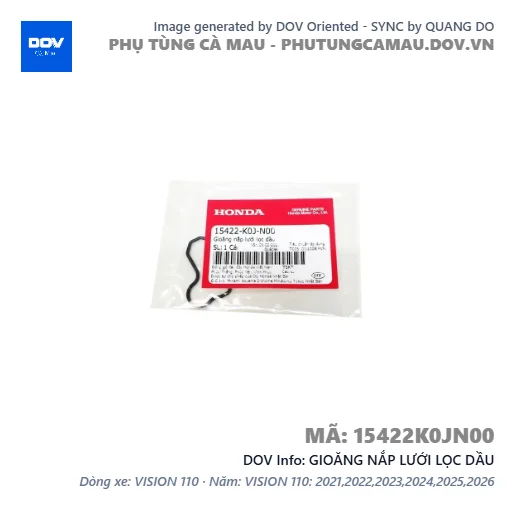 GIOĂNG NẮP LƯỚI LỌC DẦU  — 15422K0JN00
