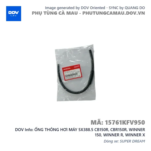 ỐNG THÔNG HƠI MÁY 5X388.5 CB150R, CBR150R, WINNER 150, WINNER R, WINNER X — 15761KFV950