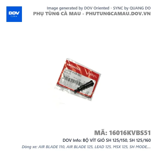 BỘ VÍT GIÓ SH 125/150, SH 125/160 — 16016KVBS51