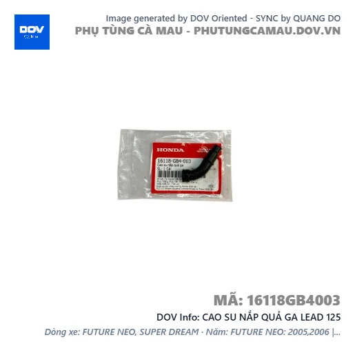 CAO SU NẮP QUẢ GA LEAD 125 — 16118GB4003