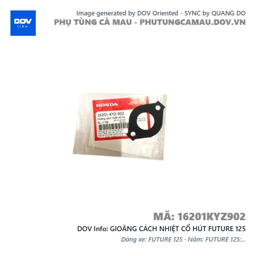 GIOĂNG CÁCH NHIỆT CỔ HÚT FUTURE 125 — 16201KYZ902
