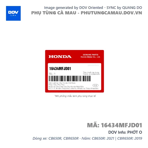PHỚT O  — 16434MFJD01