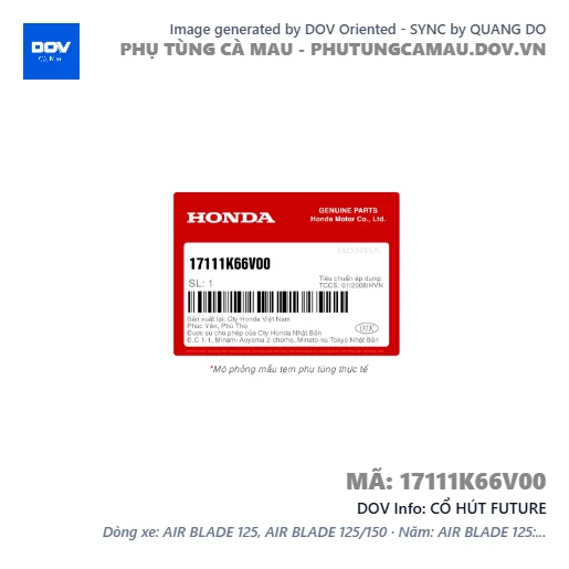 CỔ HÚT FUTURE — 17111K66V00