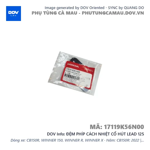 ĐỆM PHÍP CÁCH NHIỆT CỔ HÚT LEAD 125 — 17119K56N00